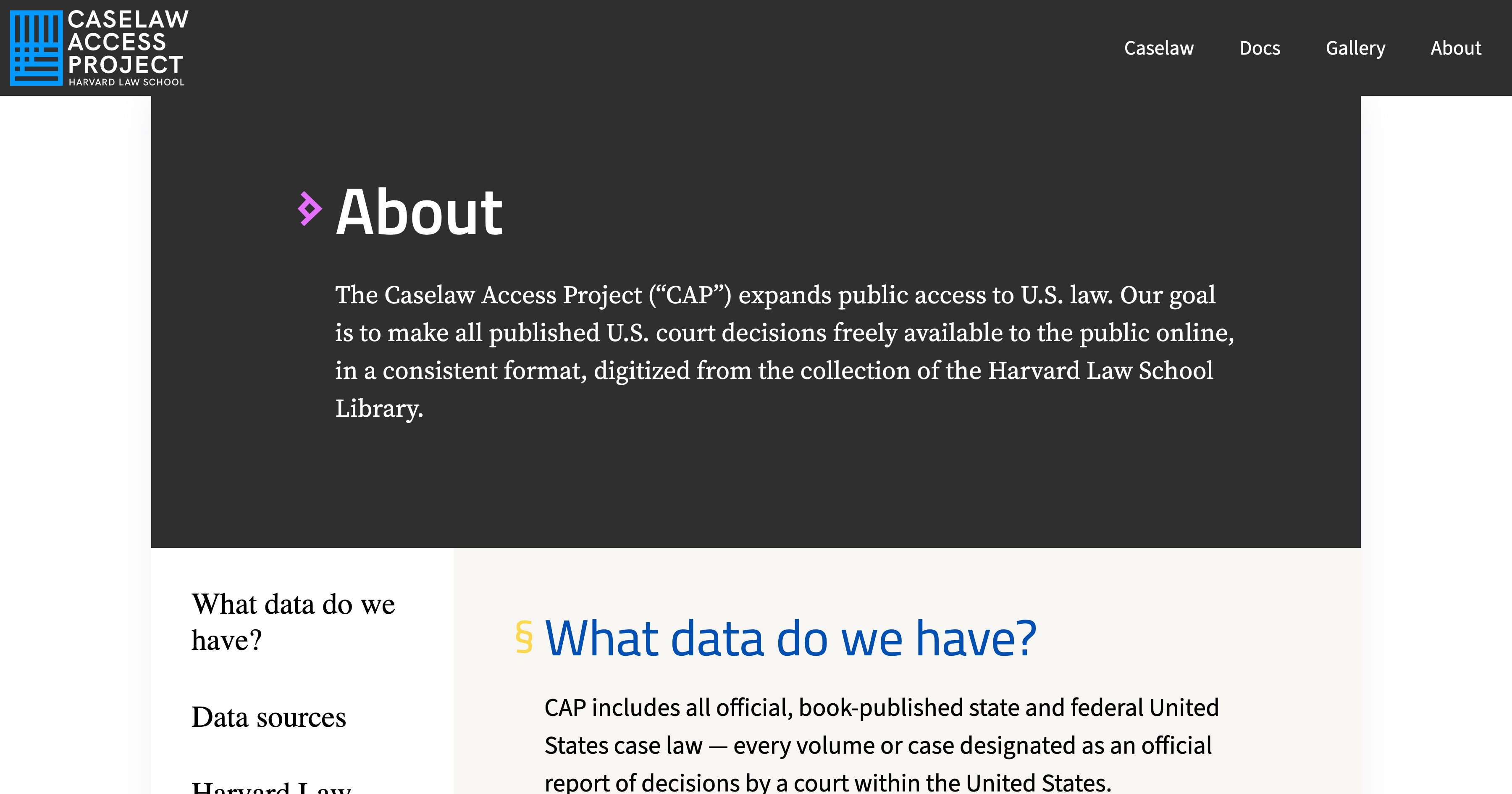 About Caselaw Access Project