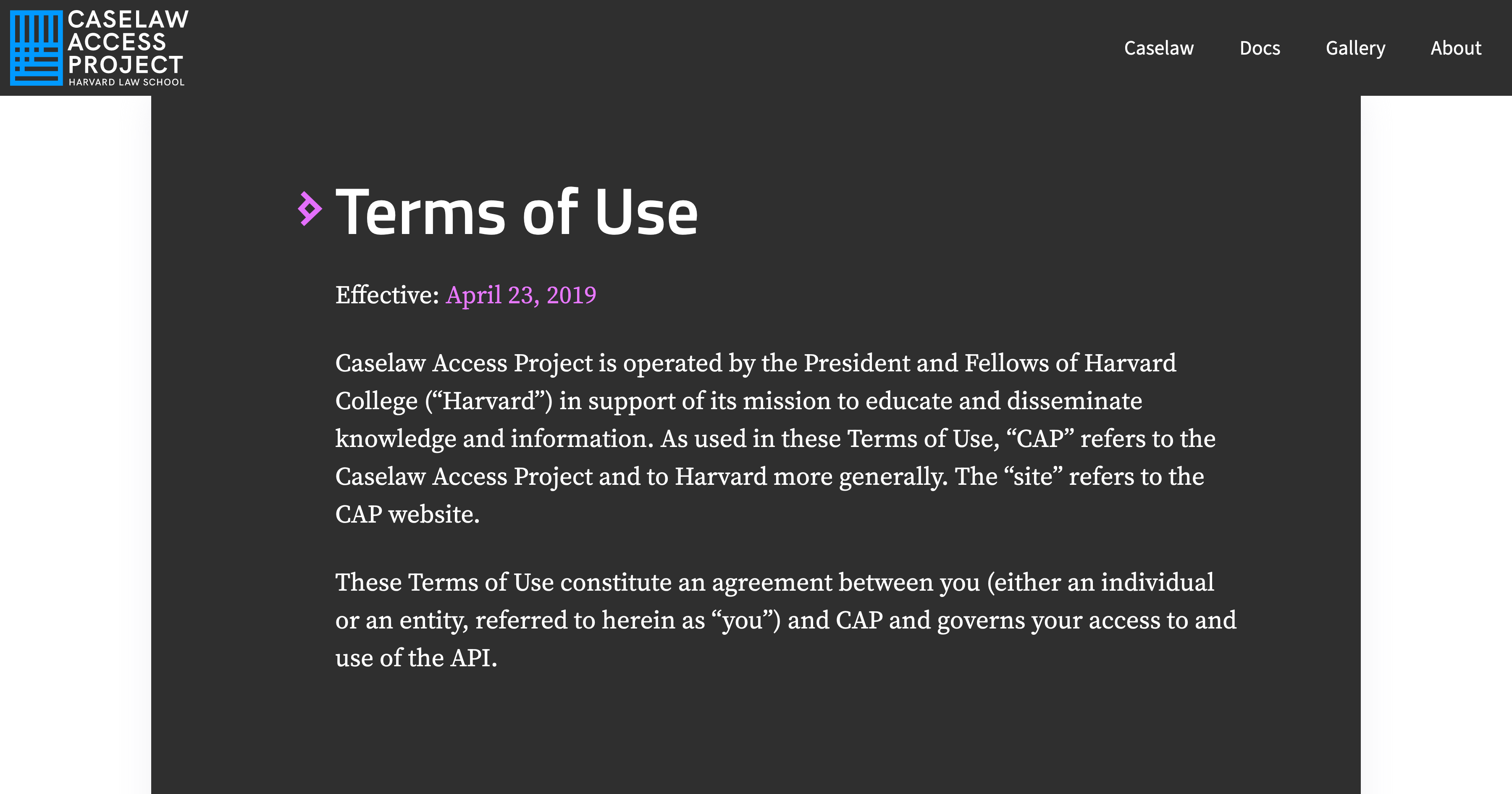 Terms | Caselaw Access Project